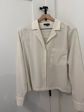Off-White Long-Sleeve Button Shirt